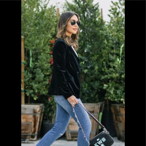 Banana Republic Velvet Oversized Blazer Banana Republic Jackets